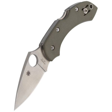 Spyderco Dragonfly G-10 Folige Green Plain Folding Knife - C28GPFG