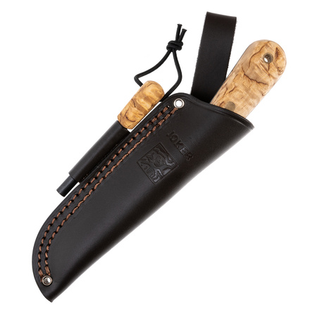 Montanero CL135-P bushcraft knife - Joker - Karelian birch - Krzesik