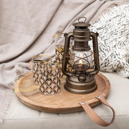 Oil Lamp - Feuerhand Hurricane Lantern 276 - Pearl Brown