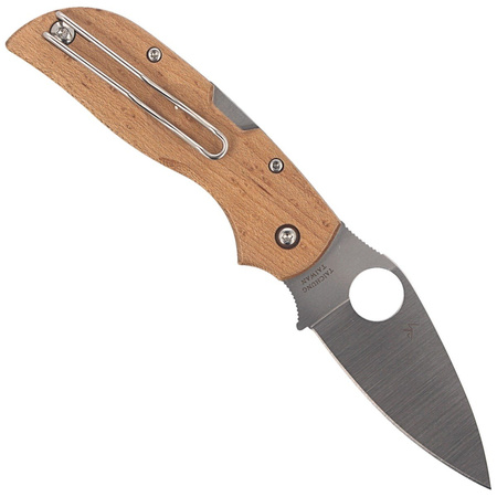 Spyderco Chaparral Bird Maple Plain Folding Knife (C152WDP)