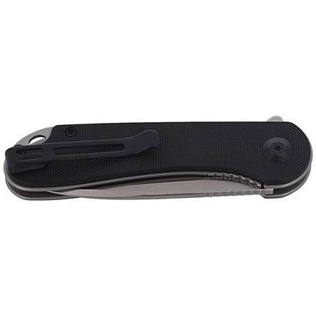 CIVIVI Elementum Flipper Black G10 knife, Satin Finish (C907A)