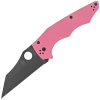 Spyderco Yojumbo Sprint Run Pink G10, Black DLC CPM S30V Folding Knife by Michael Janich (C253GPNBK)