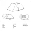 Alpinus - Reus 4 hiking tent - green