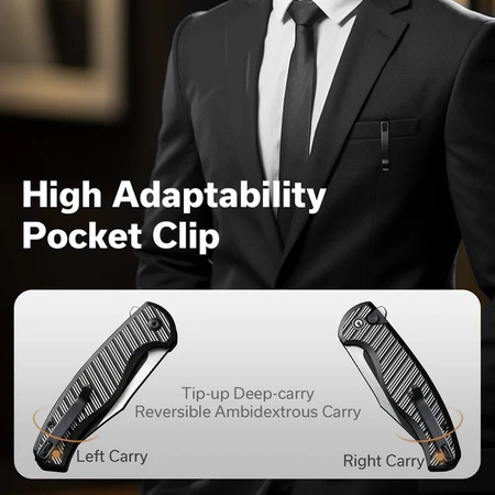 Civivi Stormhowl Black Aluminum, Black Stonewashed/Satin Nitro-V Folding Knife (C23040B-1)