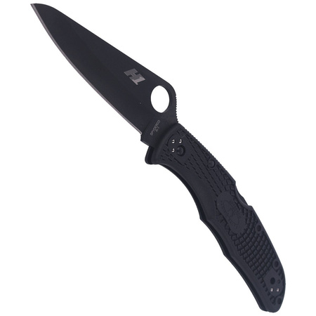 Spyderco Pacific Salt 2 Black Blade FRN Plain Folding Knife (C91PBBK2)