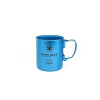 Titanium Mug - Snow Peak Titanium Single Cup 450 - Fresh Water Blue