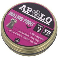 Apolo Hollow Point 5.52 mm shotgun shell, 250 rounds. 1.15g/18.0gr (19701-2)