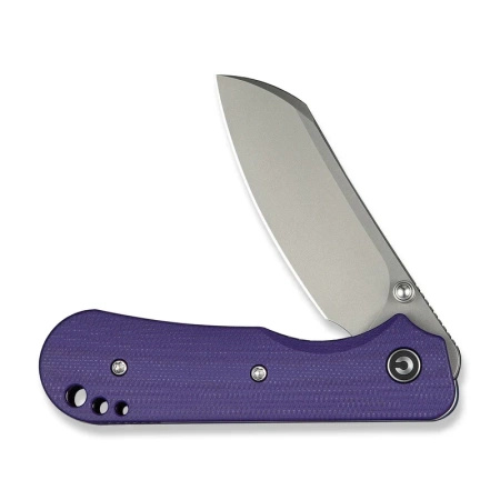Civivi Crabby Purple G10 Folding Knife, Stonewashed 14C28N by Ken Onion Jr. (C24055-2)