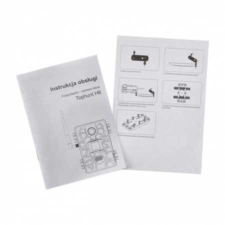 TOPHUNT - GSM forest camera H6 photo trap with battery pack, Tree Grain