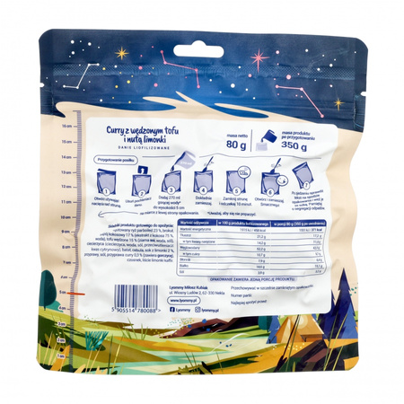 Lyommy - Freeze-dried food Curry with smoked tofu and a hint of lime 350 g