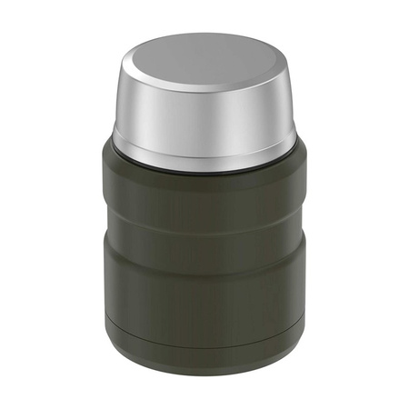 Thermos Style 0.47L lunch thermos with spoon and cup - Army Green