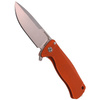 LionSteel SR22A Aluminum Orange, Satin Blade Folding Knife (SR22A OS)