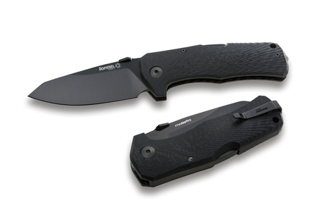 LionSteel TM1 Carbon Fiber Black / Black Blade Folding Knife (TM1 CB)