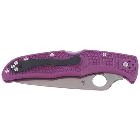 Spyderco Endura 4 FRN Purple Flat Ground Plain Folding Knife (C10FPPR)