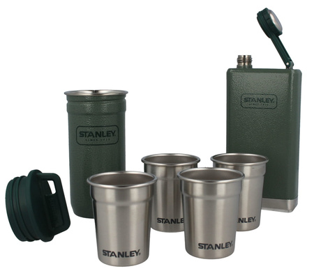 Set of 4 glasses + flask Stanley Adventure - Olive