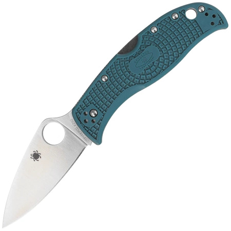 Spyderco LeafJumper Blue Lightweight FRN Folding Knife, Satin Plain K390 by Sal Glesser (C262PBLK390)