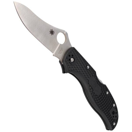 Spyderco Stretch 2 Lightweight Black Plain Folding Knife - C90PBK2