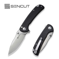 Sencut Pulsewave Black G10, Satin 9Cr18MoV Folding Knife (S23032-1)