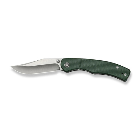 Civivi Clingman Green Canvas Micarta Folding Knife, Black Stonewashed Nitro-V by Taylor Martin Best Damn EDC (C23065-4)