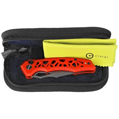 Civivi Anaaki Knife Red Aluminium, Damascus (C24039-DS1)