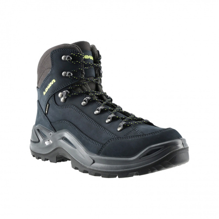 Lowa Renegade GTX Mid boots - dark blue/lime green