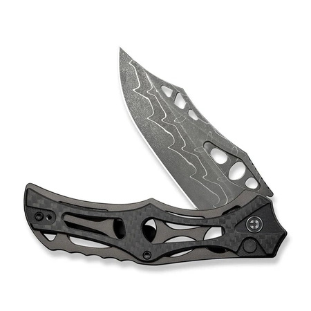 Civivi Biophase Gray Aluminum / Black G10 folding knife, Damascus (C23083C-DS1)