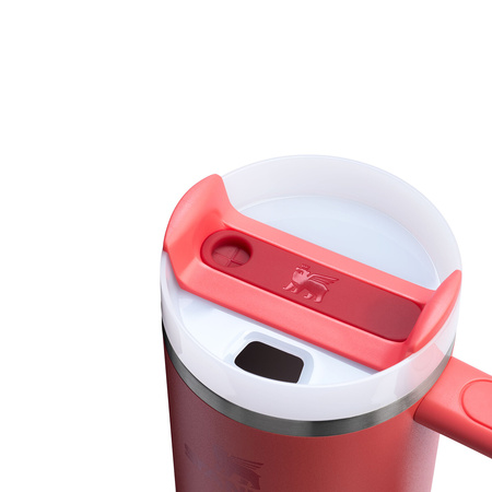 Stanley Quencher H2 thermal mug.About FlowState 0.89L Hot Coral