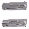 LionSteel SR11 Titanium Grey / Satin Blade Folding Knife (SR11 G)