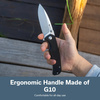Sencut Skarnax Black G10, Satin 9Cr18MoV Folding Knife (S24025-1)
