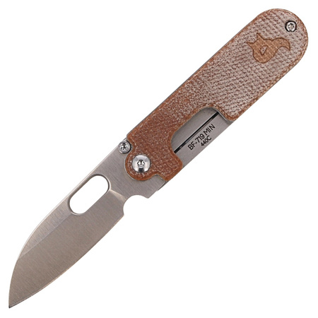 BlackFox Bean Gen2 Natural Micarta Folding Knife by Panchenko (BF-719 MIN)