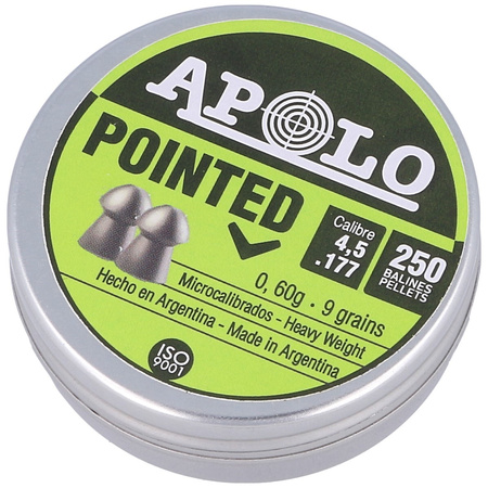 Apolo Pointed 4.5 mm shot, 250 rounds. 0.60g/9.0gr (19102)