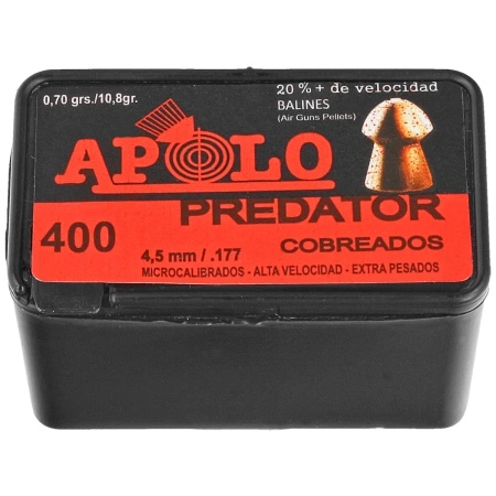 Apolo Predator Copper 4.5 mm shotgun shell, 400 rounds. 0.62g/10.0gr (19950)