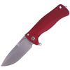 LionSteel SR Flipper Aluminum Red / Satin Blade Folding Knife (SR22A RS)