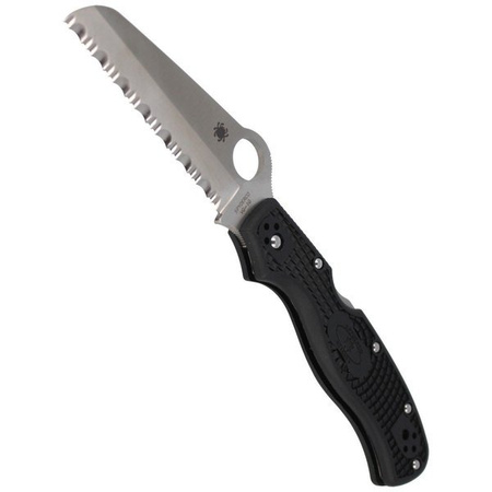 Spyderco Rescue 3 Lightweight Black Spyder Knife - C14SBK3