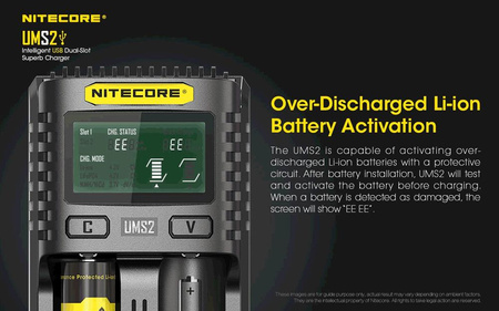 Battery charger - Nitecore UMS2