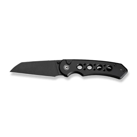 Civivi Pragma Prime Black Aluminum, Black Stonewashed 14C28N Folding Knife (C24067-1)