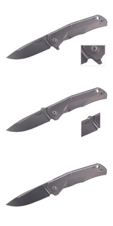 LionSteel T folding knife.R.E. Titanium Grey / Satin Blade (TRE GY)