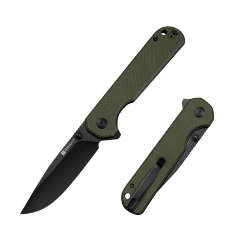 Sencut Aetheris OD Green G10, Black 9Cr18MoV Folding Knife (S24095-2)