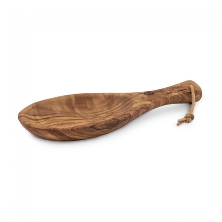 Plate - flat olive wood bowl 25 cm - Petromax - handmade