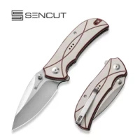 Sencut Hyrax Ivory/Red G10, Satin 9Cr18MoV Folding Knife (S23097-3)