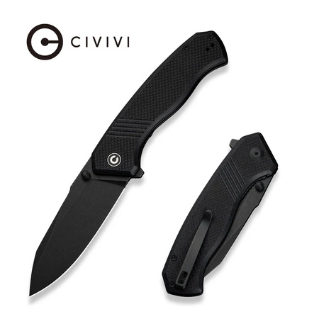 Civivi Placoid Black G10, Black Stonewashed 14C28N (C23079-1)