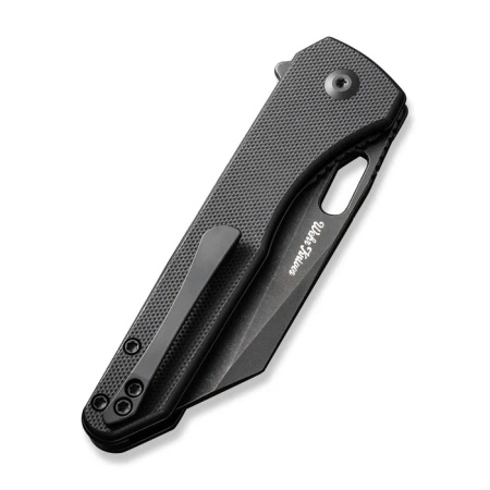 Civivi Nugz Black G10, Black Stonewashed 14C28N Folding Knife by Matthew Wehrwein (C23060-1)