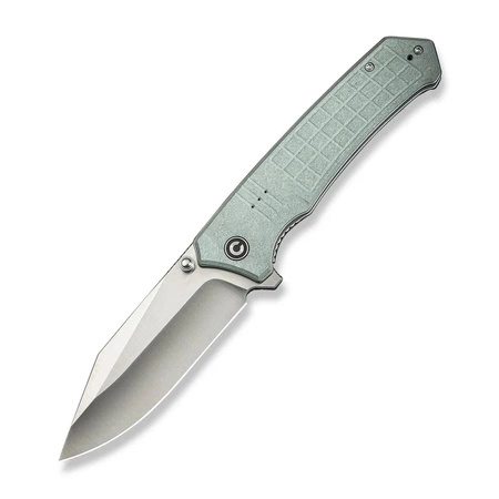 Civivi Tacticorix Gray Shredded G10 Folding Knife, Satin Nitro-V (C23055-3)