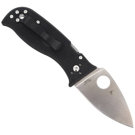 Spyderco Lil' Temperance 3 Black G-10 Plain Folding Knife - C69GP3