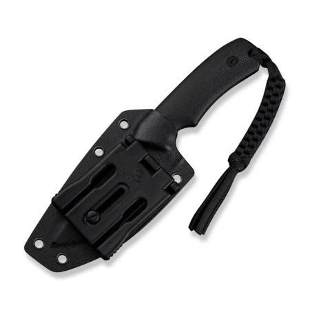 CIVIVI Gander Black Canvas Micarta, Black Stonewashed 14C28N by Matt Gentry (C24058B-2) knife