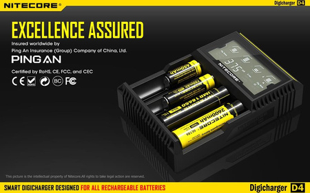 Battery charger - Nitecore Digicharger D4