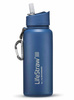 LifeStraw® GO Stainless Steel 2-stage filtration water filter - Medium Blue