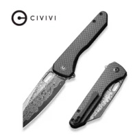 Civivi Nugz Black G10 folding knife, Damascus by Matthew Wehrwein (C23060-DS1)