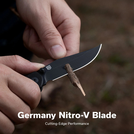 Civivi Clingman Black G10, Black Stonewashed Nitro-V Folding Knife by Taylor Martin Best Damn EDC (C23065-1)