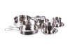 Mil-tec Stainless Steel Travel Cookware Set - 8 items 